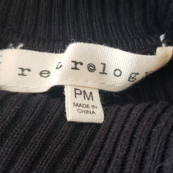 Retrology‎ Black Turtleneck Sweater Long Sleeve Pull On Size PM - Picture 3 of 11
